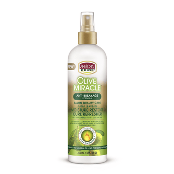 African Pride - OLIVE MIRACLE MOISTURE RESTORE CURL REFRESHER, 12FL OZ - Trends Beauty Australia