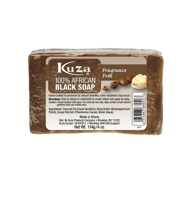 Kuza - Naturals 100% African Black Soap Fragrance Free-Trends Beauty Australia