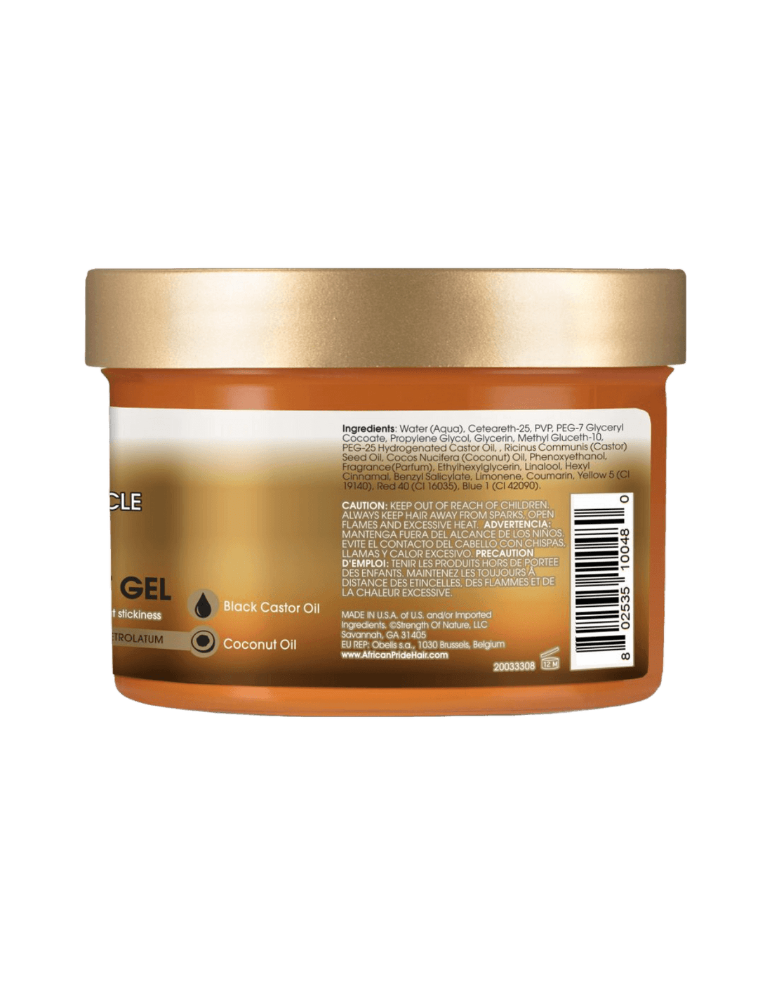 African Pride - Black Castor Miracle Braid Loc & Twist Gel 8oz-Trends Beauty Australia