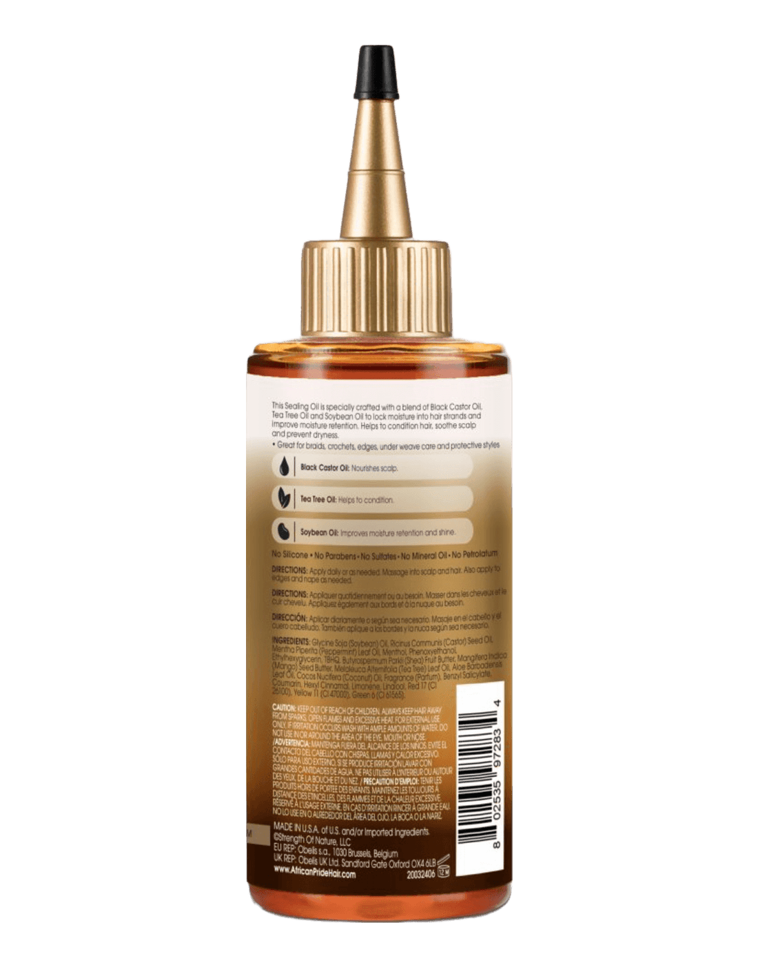 African Pride - Black Castor Miracle Hair & Scalp Sealing Oil 6oz-Trends Beauty Australia