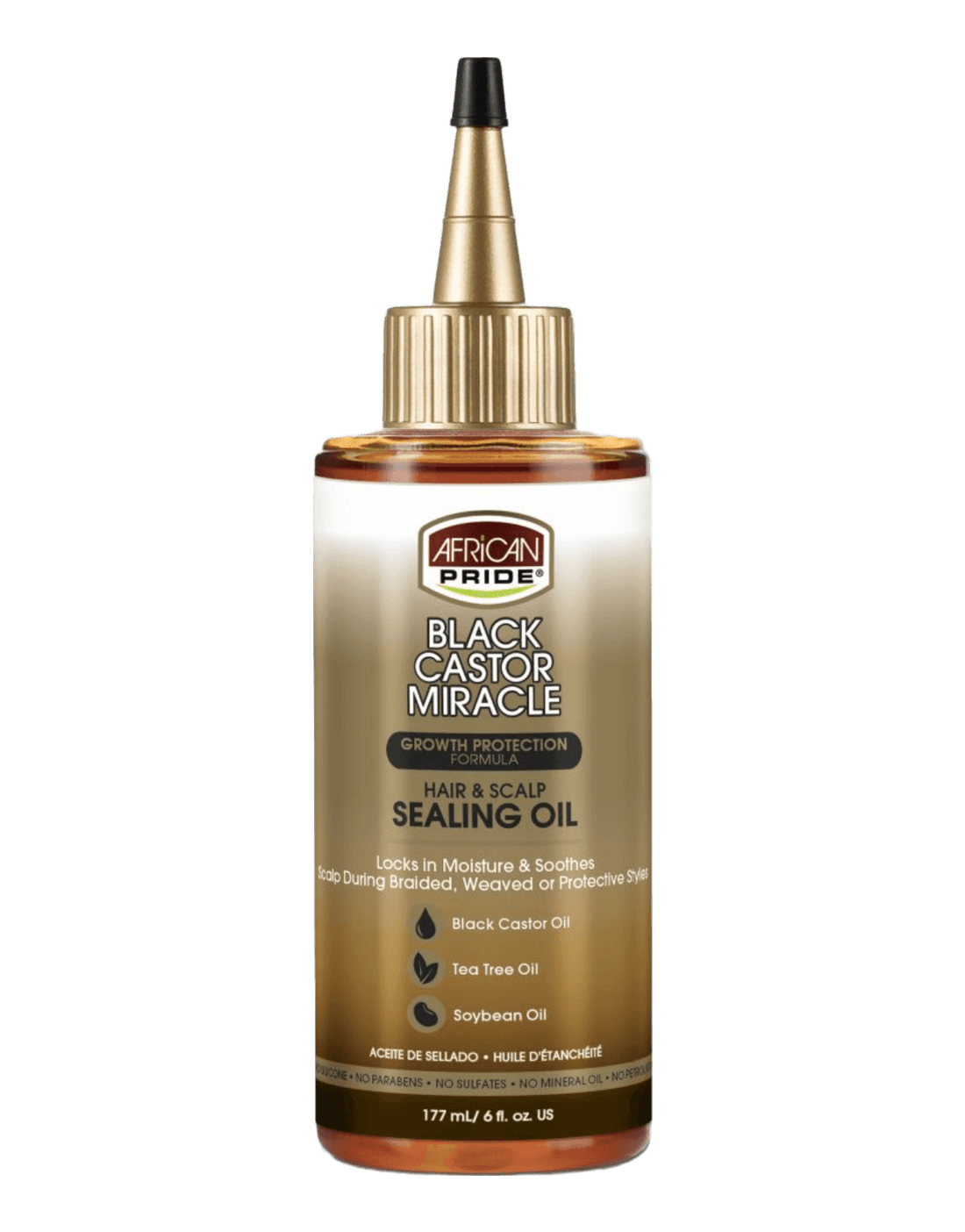 African Pride - Black Castor Miracle Hair & Scalp Sealing Oil 6oz-Trends Beauty Australia