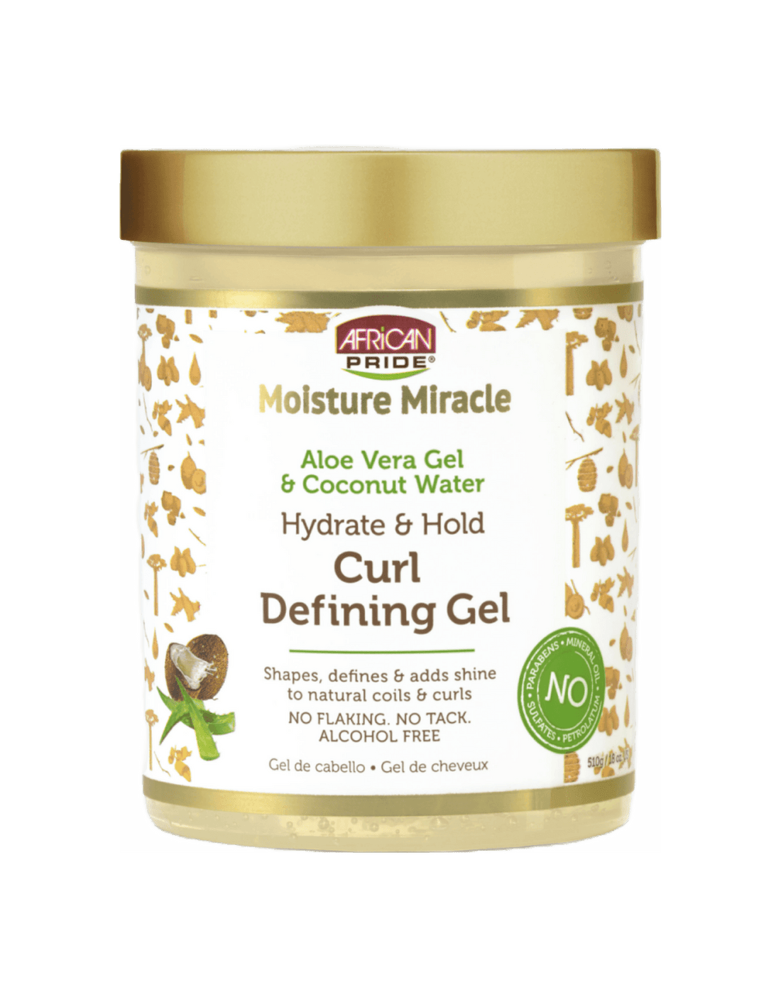 African Pride - Moisture Miracle Aloe & Coconut Water 18oz Curl Defining Gel-Trends Beauty Australia