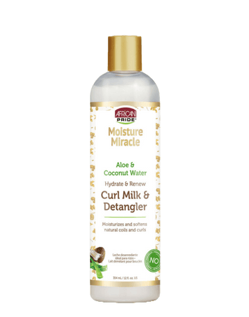 African Pride - Moisture Miracle Hydrate & Renew Curl Milk & Hair Detangler 12oz-Trends Beauty Australia