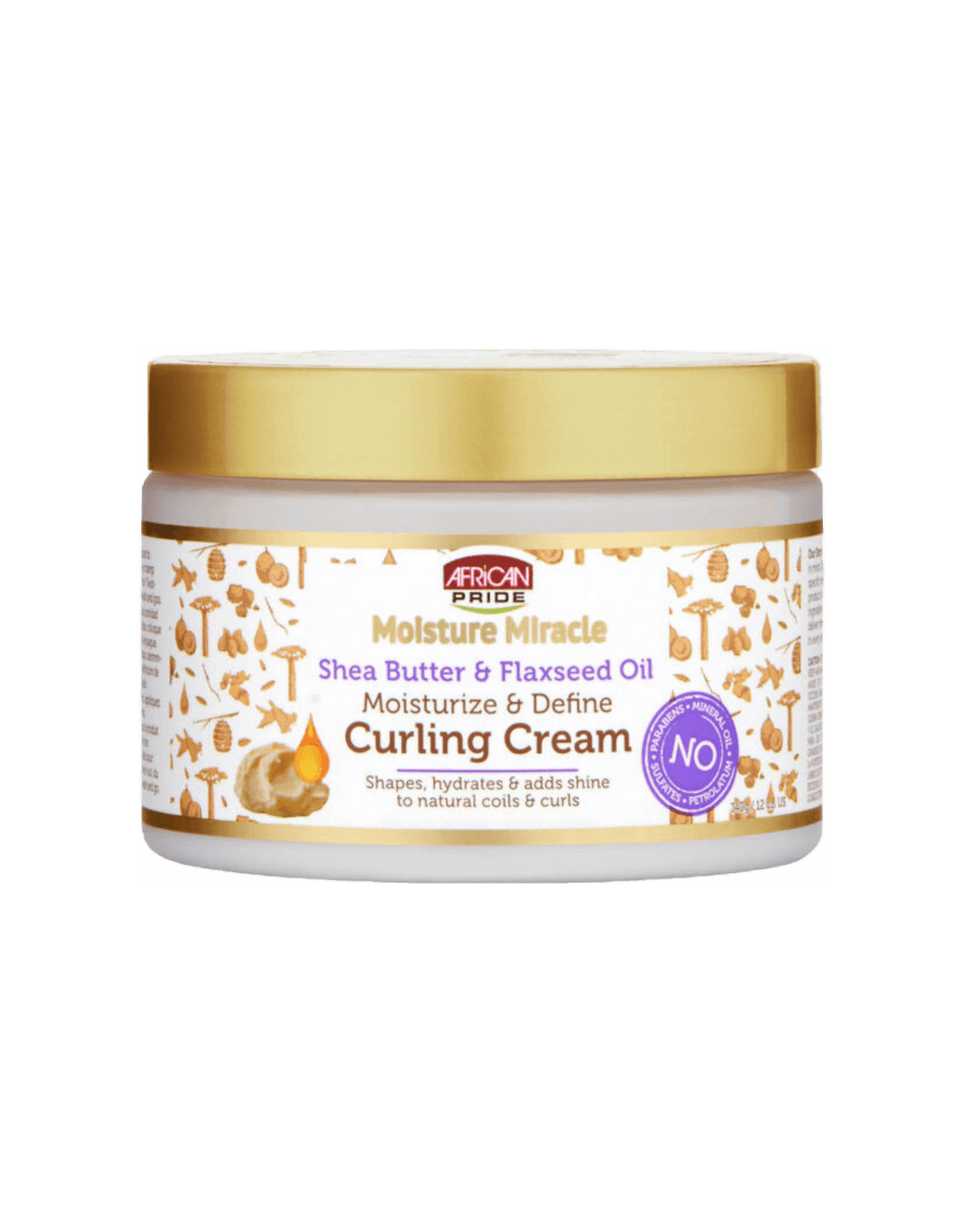 African Pride - Moisture Miracle Shea Butter & Flaxseed Oil Curling Cream 12oz-Trends Beauty Australia