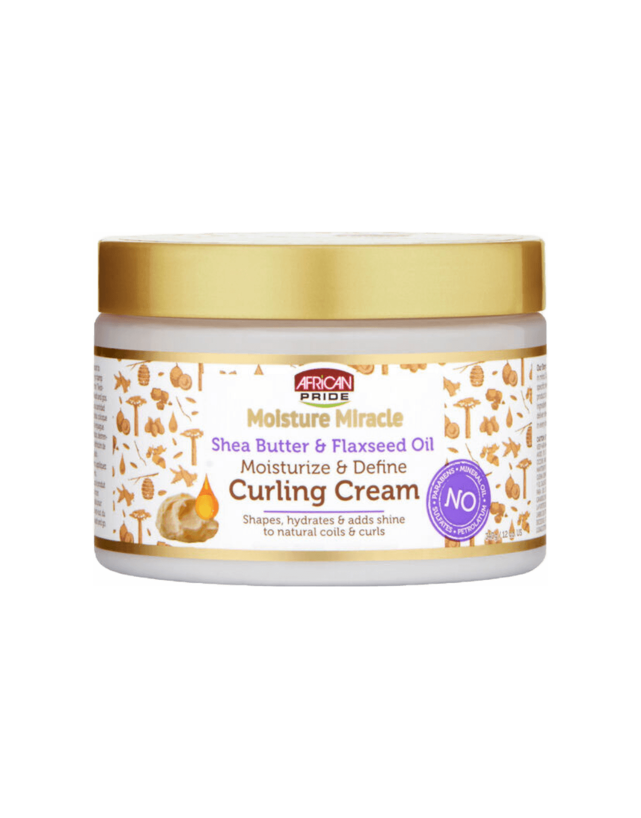 African Pride - Moisture Miracle Shea Butter & Flaxseed Oil Curling Cream 12oz-Trends Beauty Australia