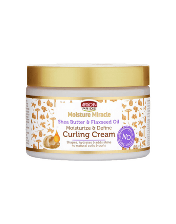 African Pride - Moisture Miracle Shea Butter & Flaxseed Oil Curling Cream 12oz-Trends Beauty Australia
