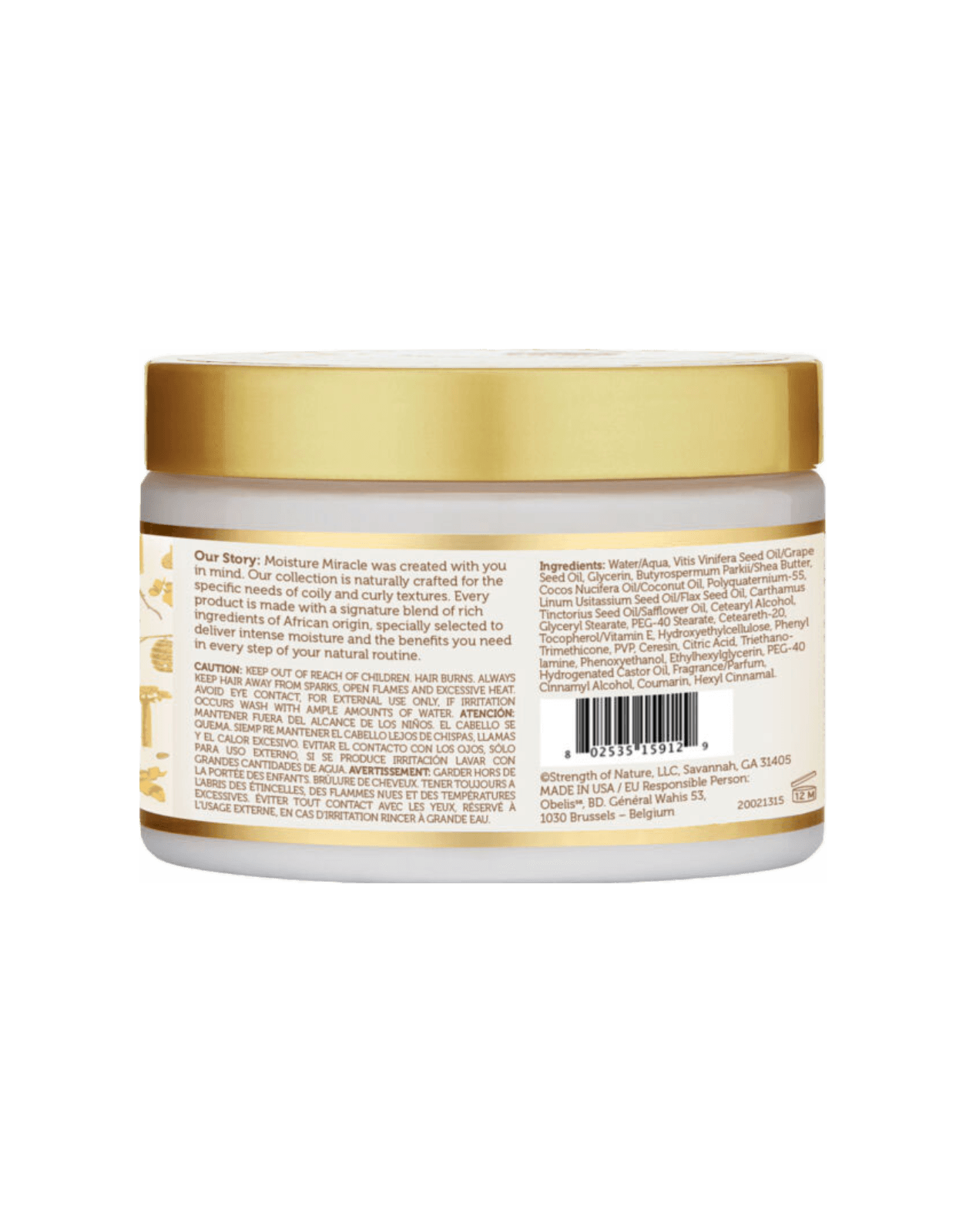 African Pride - Moisture Miracle Shea Butter & Flaxseed Oil Curling Cream 12oz-Trends Beauty Australia