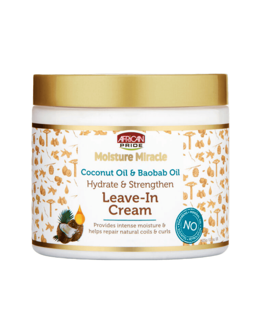 African Pride - Moisture Miracle Coconut Oil & Baobab Oil Leave-In Conditioner 15oz-Trends Beauty Australia