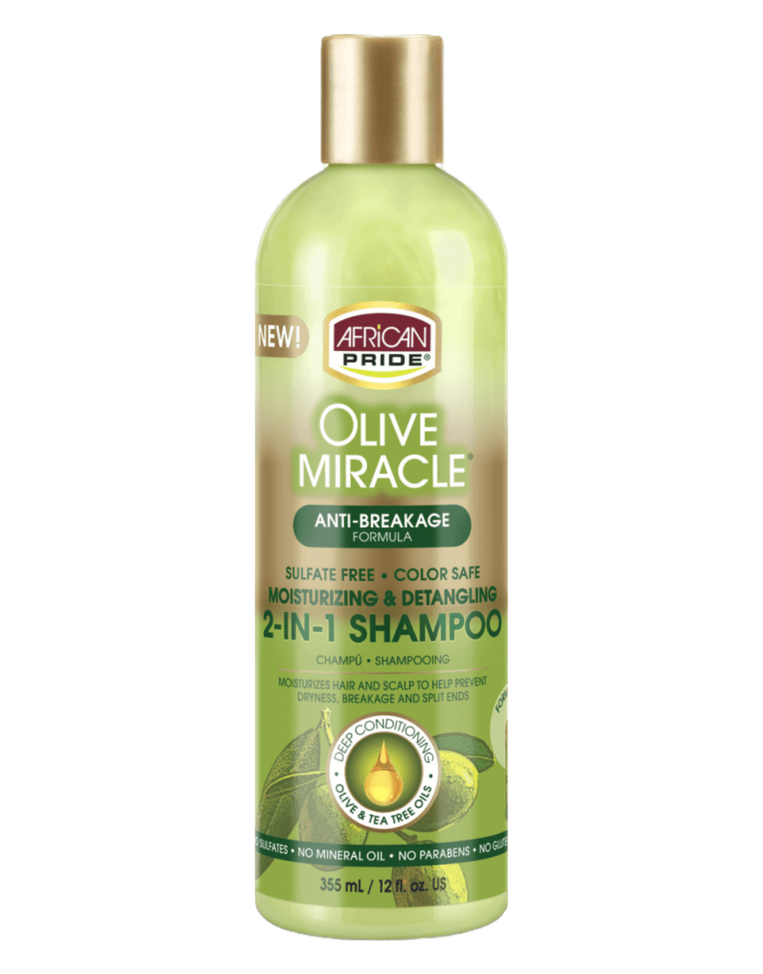 African Pride - Olive Miracle 2 in 1 Shampoo and Conditioner 12oz-Trends Beauty Australia