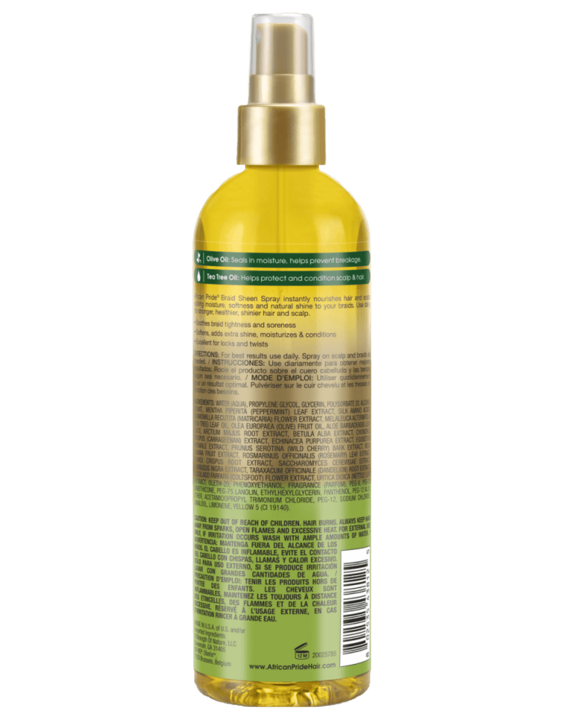 African Pride - Olive Miracle Braid Sheen Spray 12oz-Trends Beauty Australia