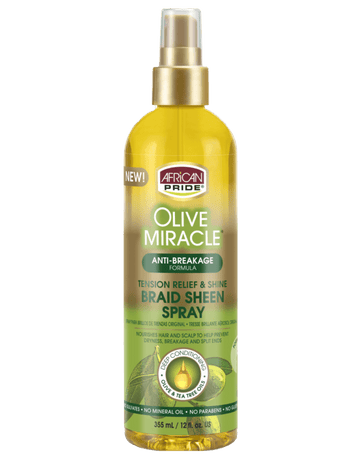African Pride - Olive Miracle Braid Sheen Spray 12oz-Trends Beauty Australia