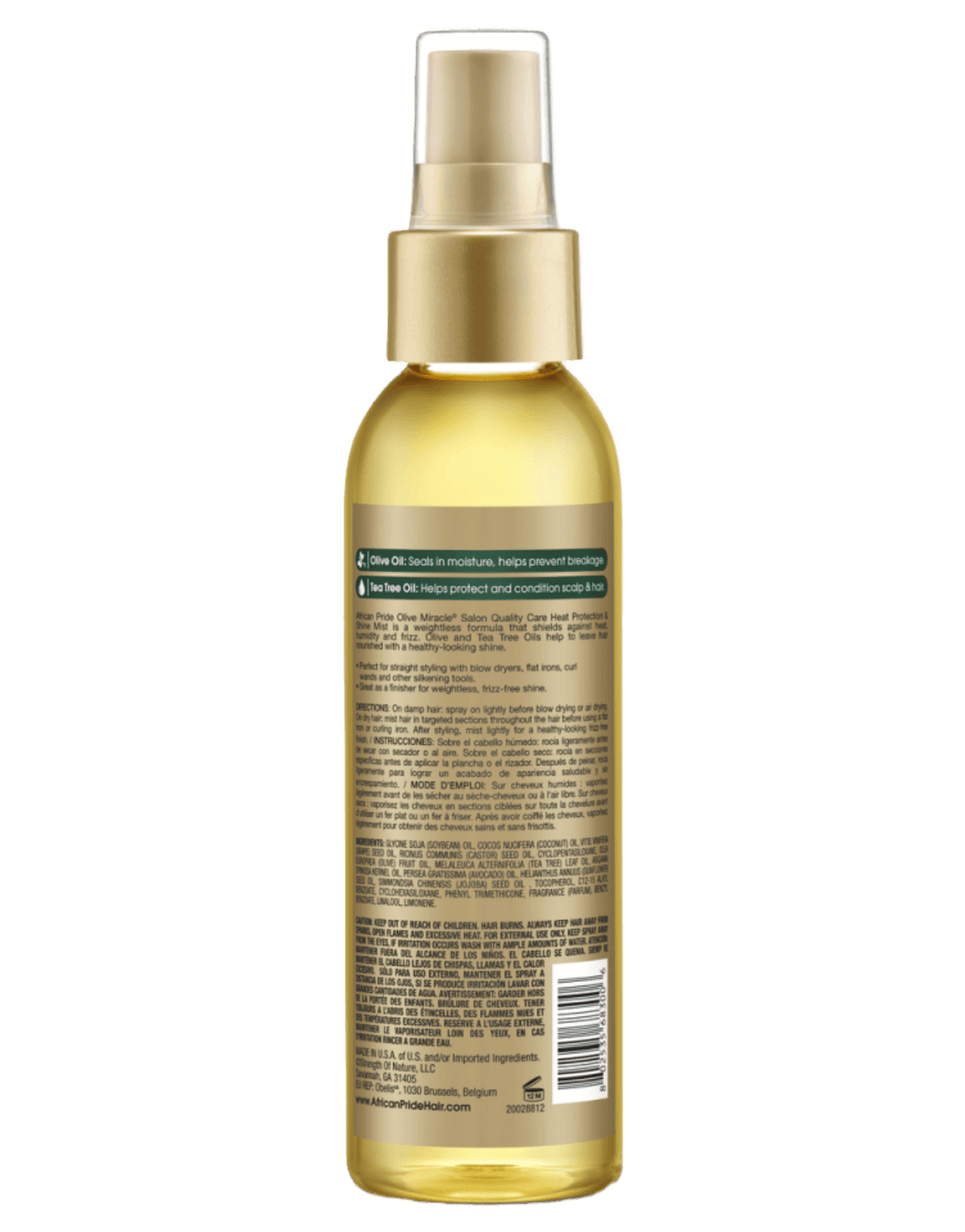 African Pride - Olive Miracle Heat Protection & Shine Mist 4oz-Trends Beauty Australia