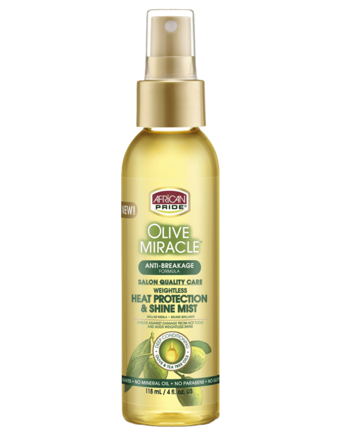 African Pride - Olive Miracle Heat Protection & Shine Mist 4oz-Trends Beauty Australia