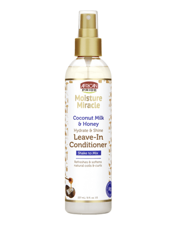 African Pride - Moisture Miracle Coconut Milk & Honey Leave-In Spray 8oz-Trends Beauty Australia