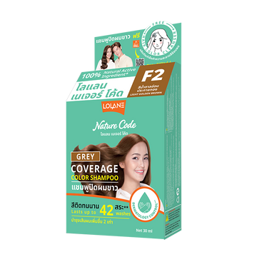 Lolane Nature Code Grey Coverage Color Shampoo Light Golden Brown 30ml