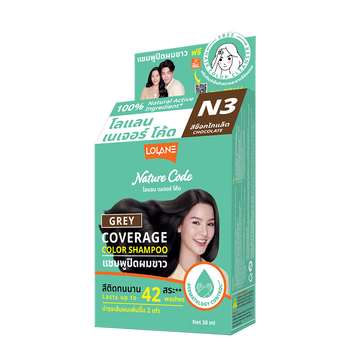 Lolane Nature Code Grey Coverage Color Shampoo Chocolate 30ml