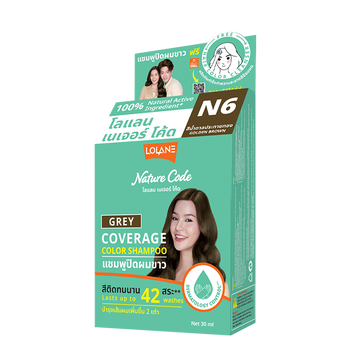 Lolane Nature Code Grey Coverage Color Shampoo Golden Brown 30ml