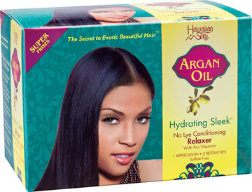 Hawaiian Silky Hydrating Sleek No-Lye Relaxer Argan Oil – Super