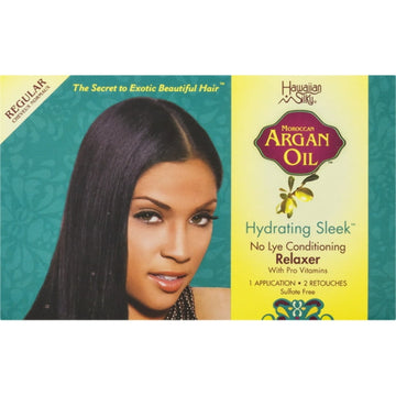 Hawaiian Silky Hydrating Sleek No-Lye Relaxer Argan Oil 1 Application – Regular