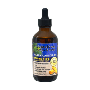 Jamaican Mango & Lime Black Castor Oil Vitamins A, D & E 4oz