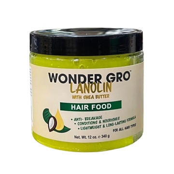 Wonder Gro Lanolin & Shea Butter Hair Food Treatment Leave-In Conditioner 12oz