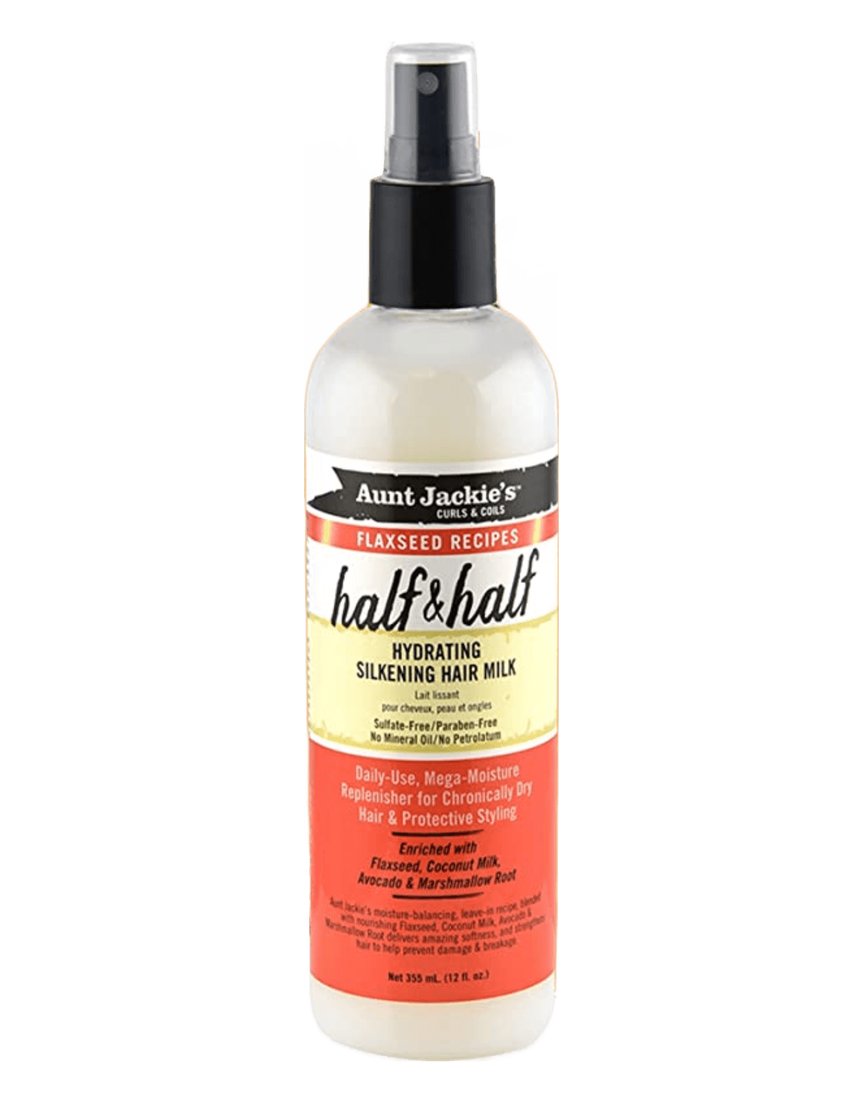 Aunt Jackie's Flaxseed - Half n Half Hydrating Silkening Hair Milk 12oz-Trends Beauty Australia