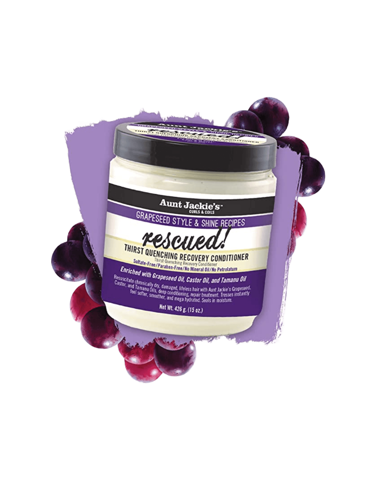 Aunt Jackie's Grapseed - Rescued! Conditioner 15oz-Trends Beauty Australia