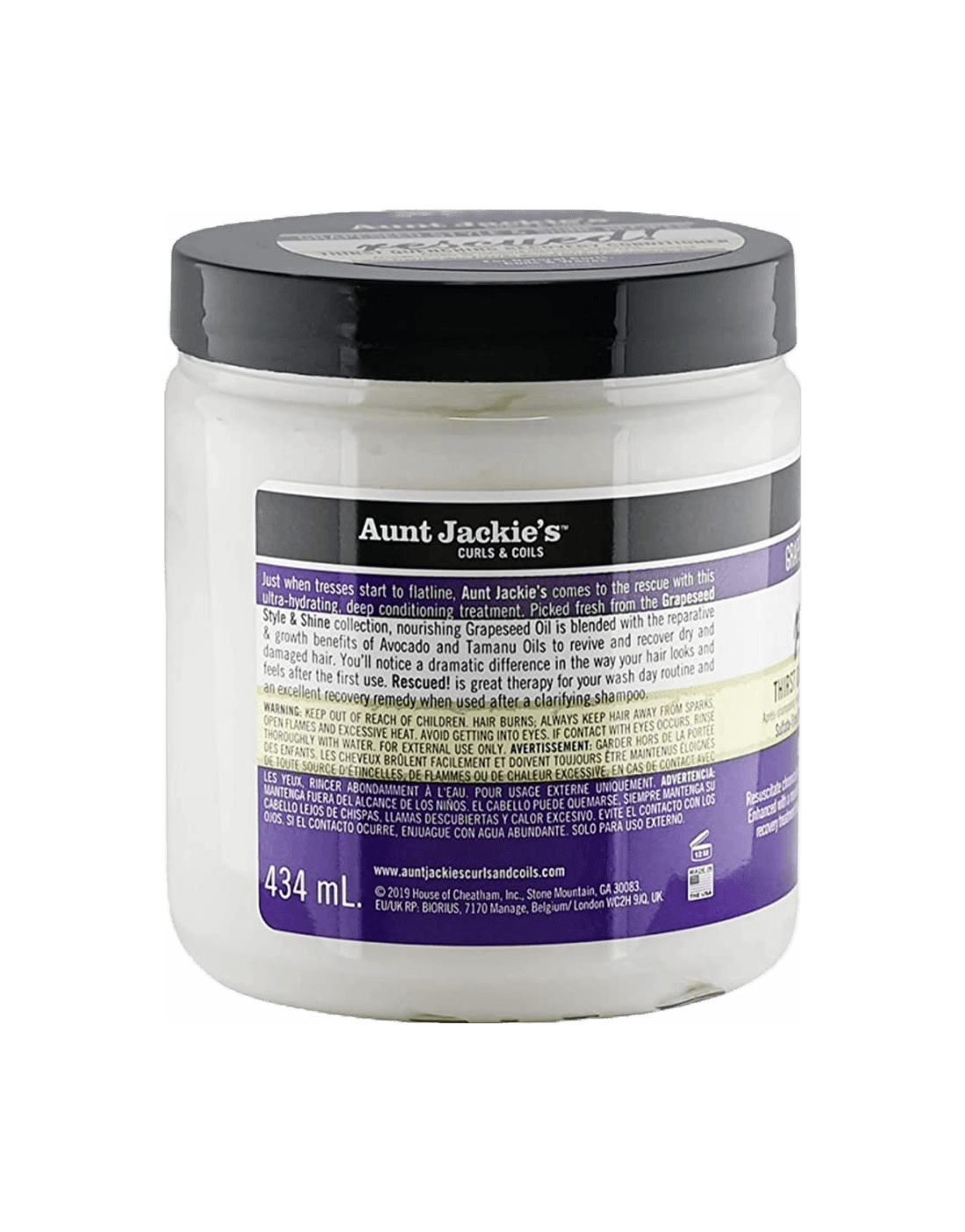 Aunt Jackie's Grapseed - Rescued! Conditioner 15oz-Trends Beauty Australia