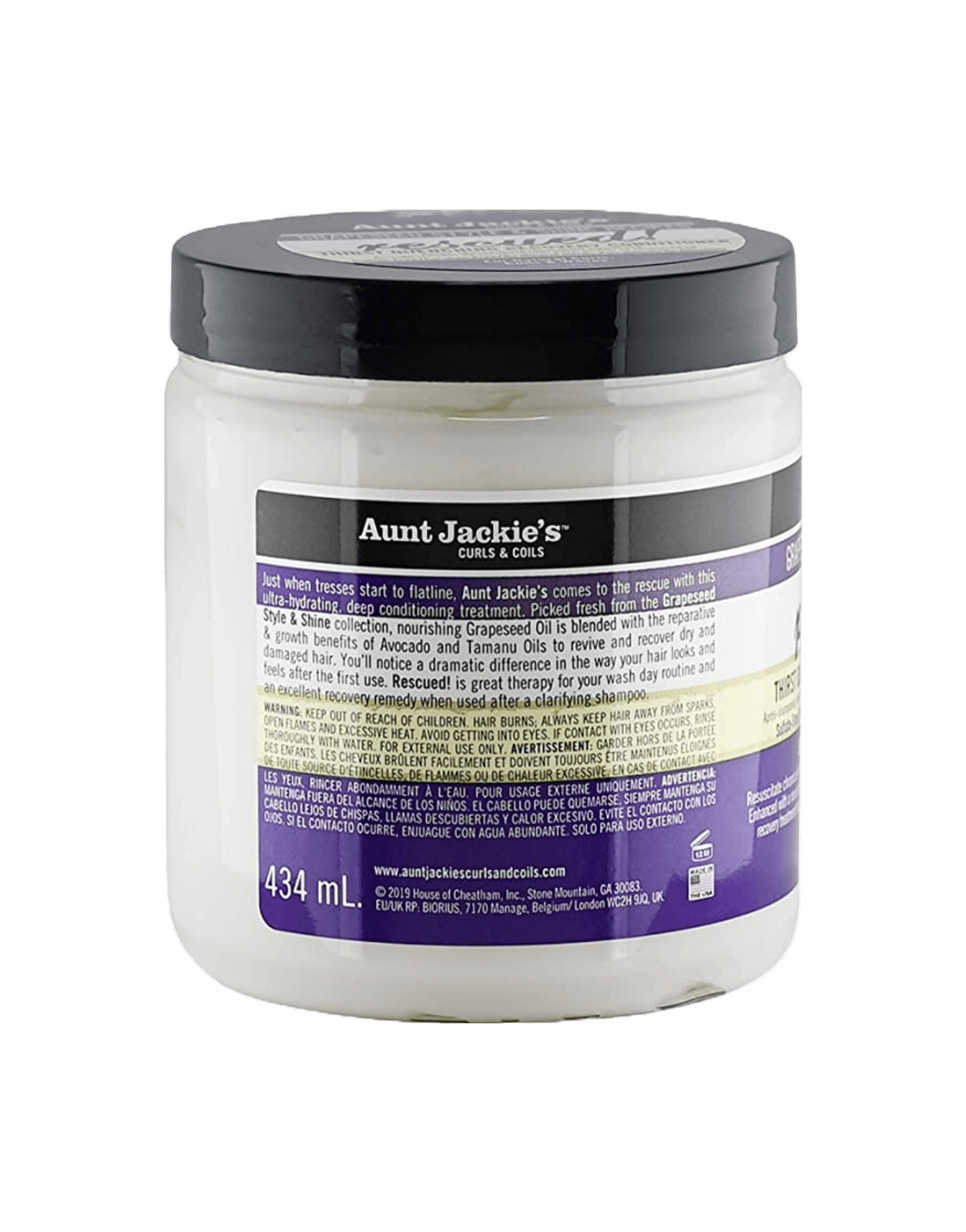 Aunt Jackie's Grapseed - Rescued! Conditioner 15oz-Trends Beauty Australia