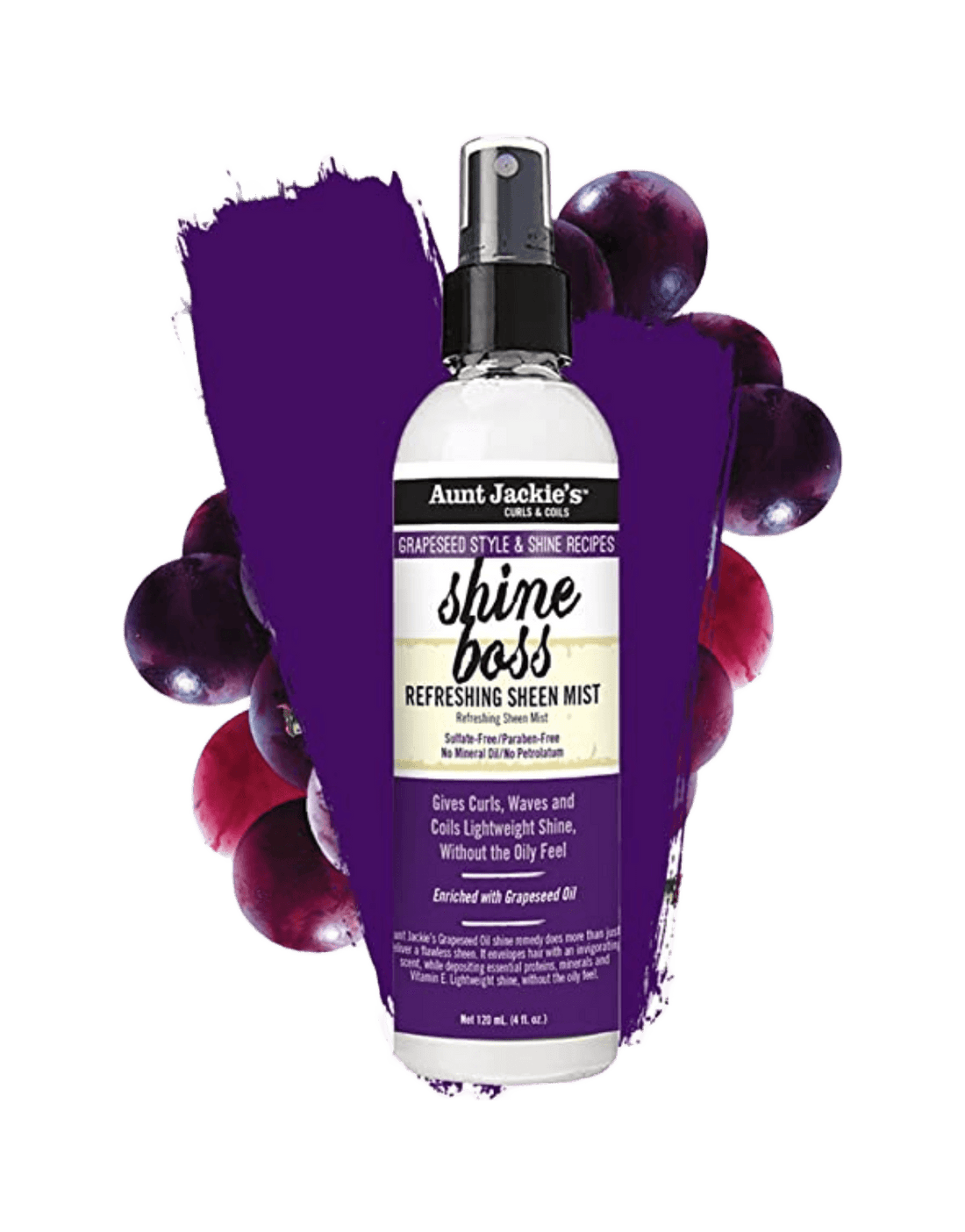 Aunt Jackie's Grapseed - Shine Boss Refreshing Sheen Mist 4oz-Trends Beauty Australia