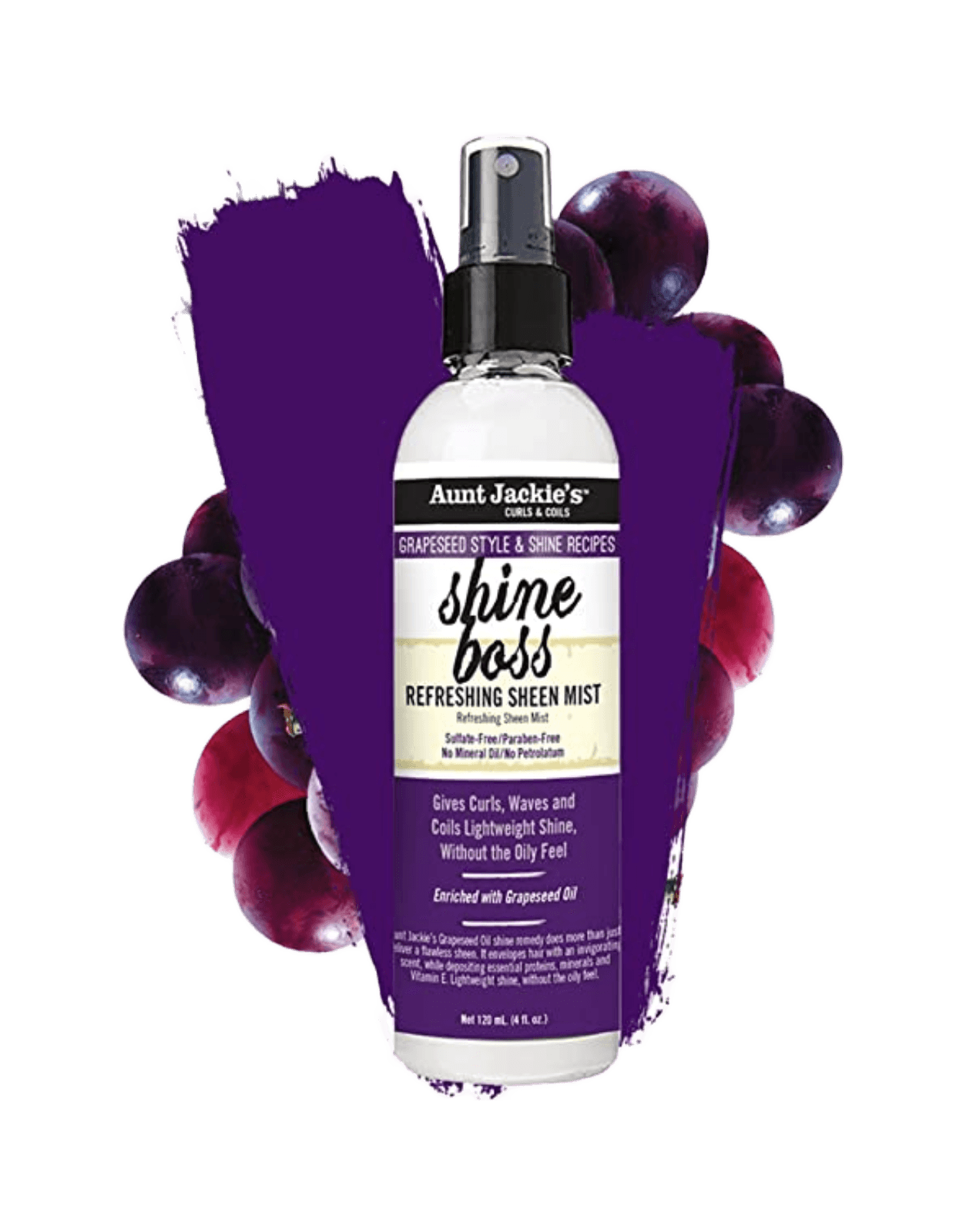 Aunt Jackie's Grapseed - Shine Boss Refreshing Sheen Mist 4oz-Trends Beauty Australia