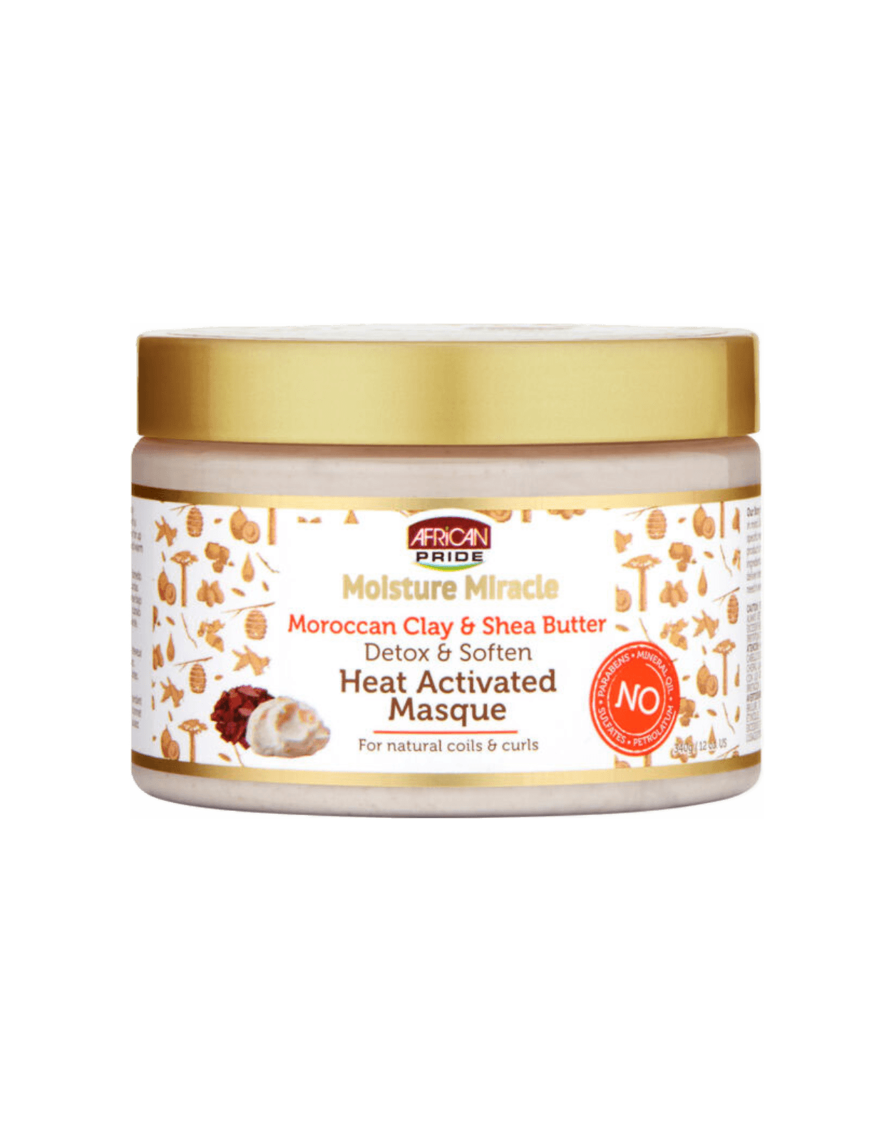 African Pride - Moisture Miracle Moroccan Clay & Shea Butter Masque 12oz-Trends Beauty Australia
