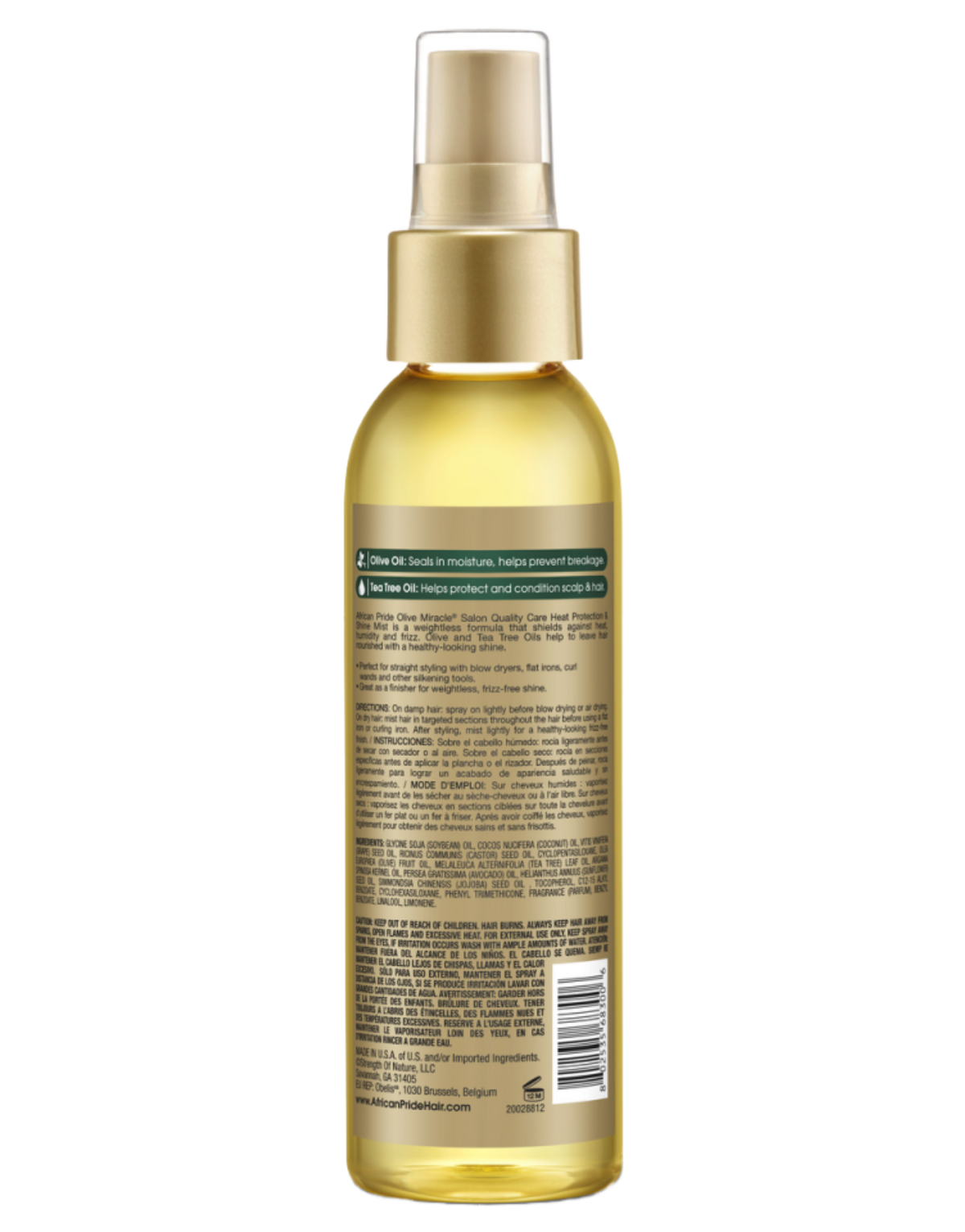 African Pride - Olive Miracle Heat Protection & Shine Mist 4oz-Trends Beauty Australia