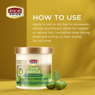 African Pride - Olive Miracle Leave-In Conditioner 15oz-Trends Beauty Australia