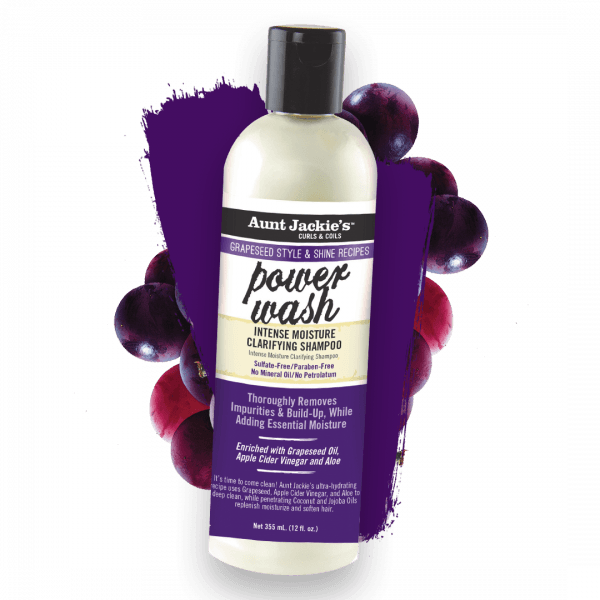 Aunt Jackie's Grapseed - Power Wash Intense Moisture Clarifying Shampoo 12oz-Trends Beauty Australia
