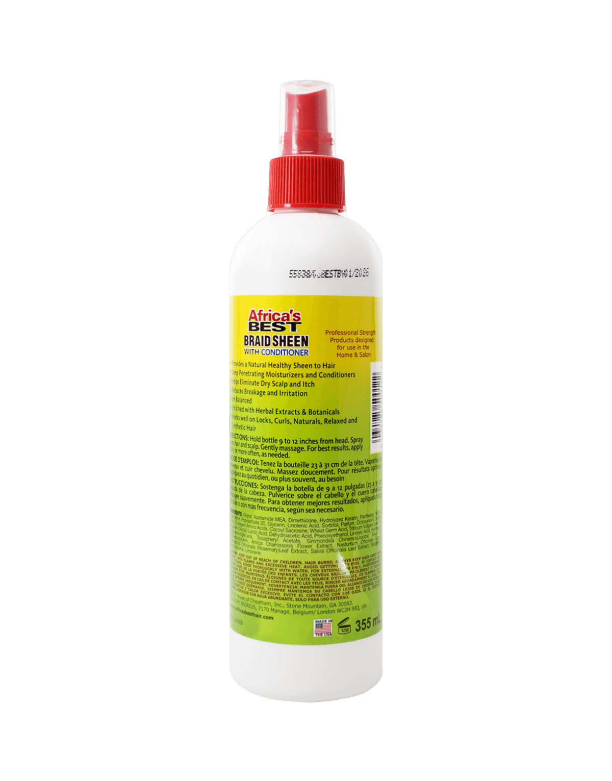 Africa's Best - Braid Sheen Spray 12oz-Trends Beauty Australia